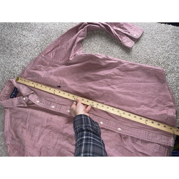 Polo Ralph Lauren Red Knit Pattern Shirt Blake Mens 2XL Preppy Cotton Work Read - Picture 6 of 7